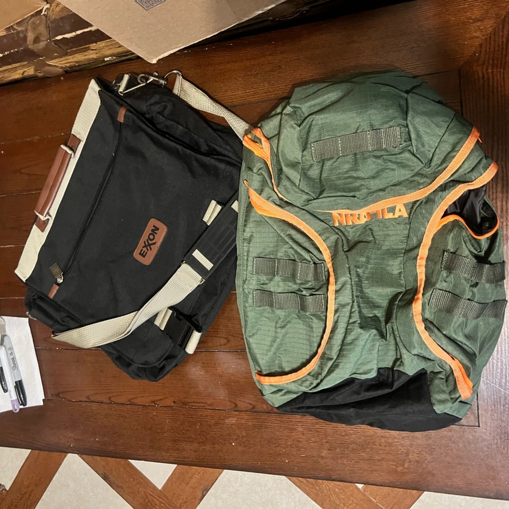 Exxon Laptop Messenger Bag and NRA-LIA Tactical Bag set